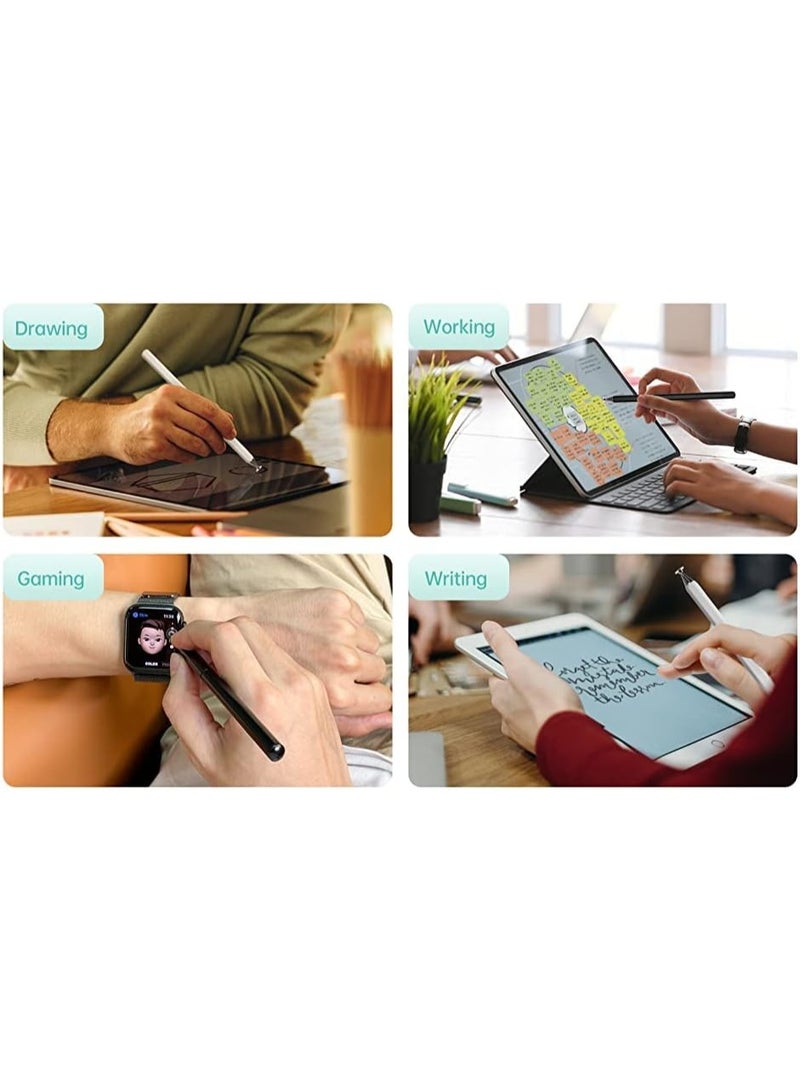 Universal High-Precision Disc Stylus Pen with Magnetic Cap – Professional Styli for iPad, iPhone, Samsung Galaxy Tab & Fire HD – MFi Certified & Apple Compatible – Premium Original Materials & High-Capacity Battery – White - Image 2